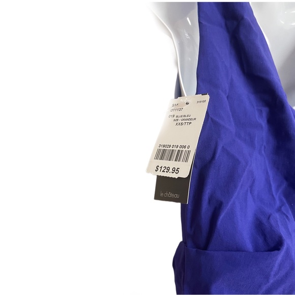 Le Chateau royal blue XXS Beautifully Ruched Dress - Picture 4 of 7